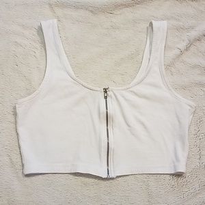 Zip up crop